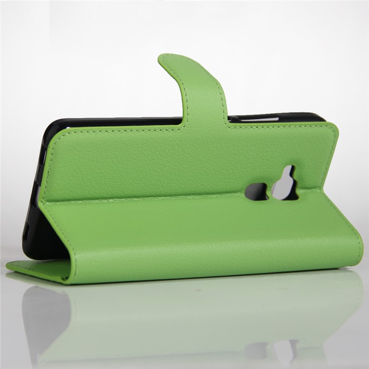 Litchi Skin Leather Card Holder Case for Huawei Honor 5c / GT3 - Green-5