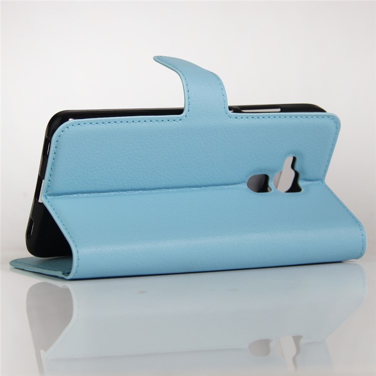 Litchi Skin Leather Stand Case with Card Slots for Huawei Honor 5c / GT3 - Baby Blue-5