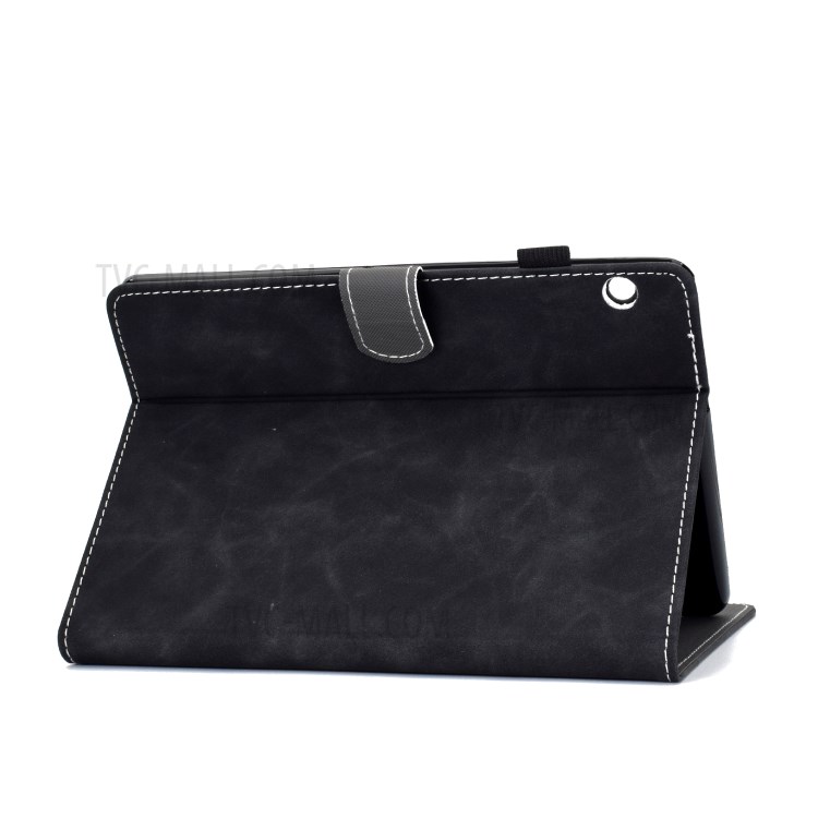 Imprint Elephant Card Slots Leather Stand Tablet Cover for Huawei MediaPad T3 10 - Black-7