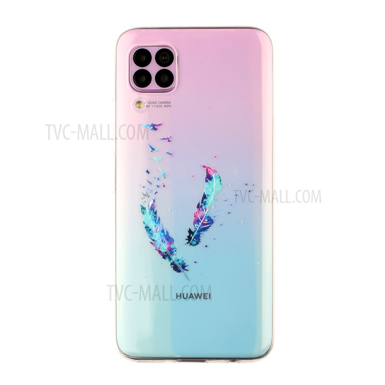 Pattern Printing TPU Case for Huawei P40 lite/nova 7i/nova 6 SE - Feather-2