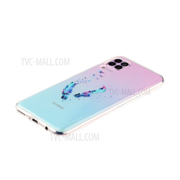 Pattern Printing TPU Case for Huawei P40 lite/nova 7i/nova 6 SE - Feather-3