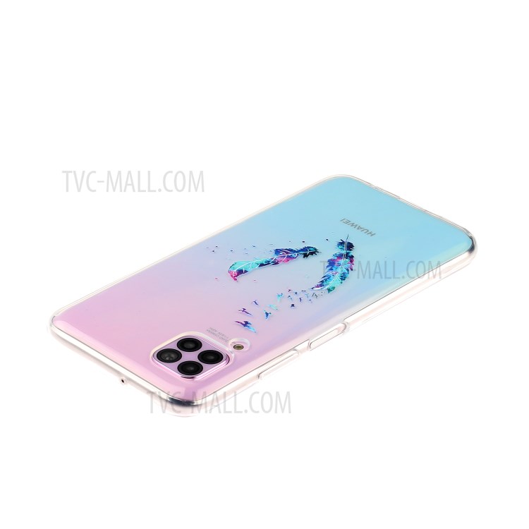 Pattern Printing TPU Case for Huawei P40 lite/nova 7i/nova 6 SE - Feather-4