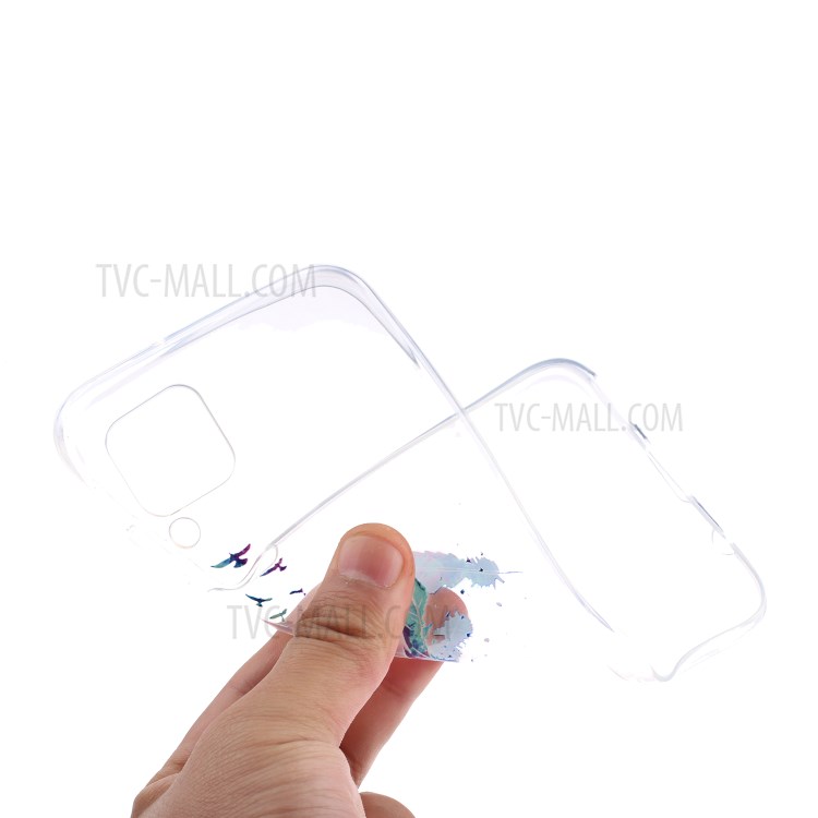 Pattern Printing TPU Case for Huawei P40 lite/nova 7i/nova 6 SE - Feather-5