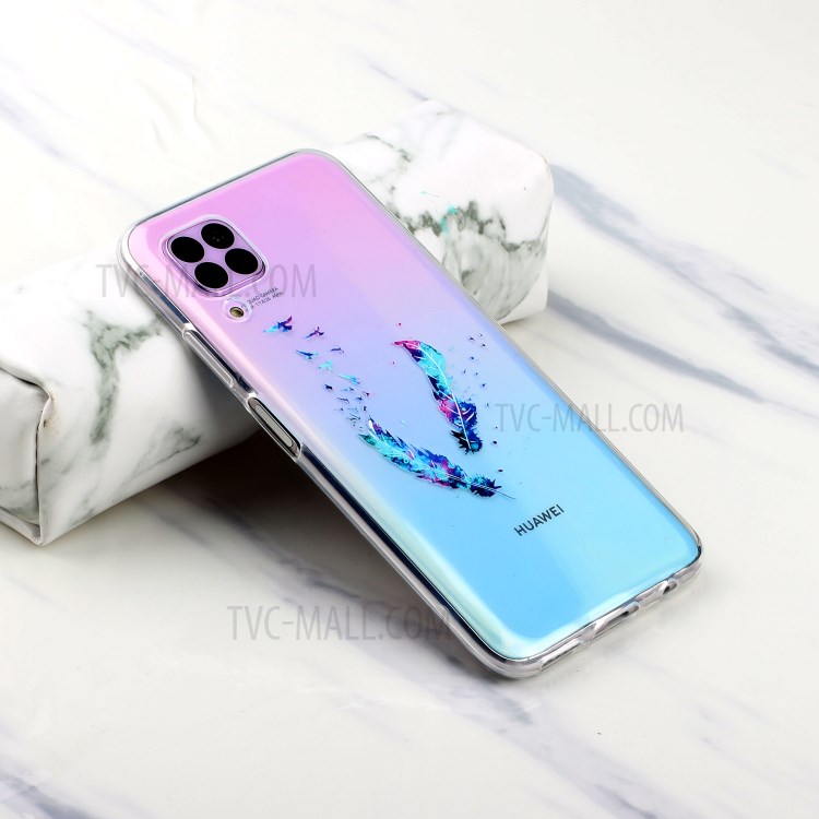 Pattern Printing TPU Case for Huawei P40 lite/nova 7i/nova 6 SE - Feather-6