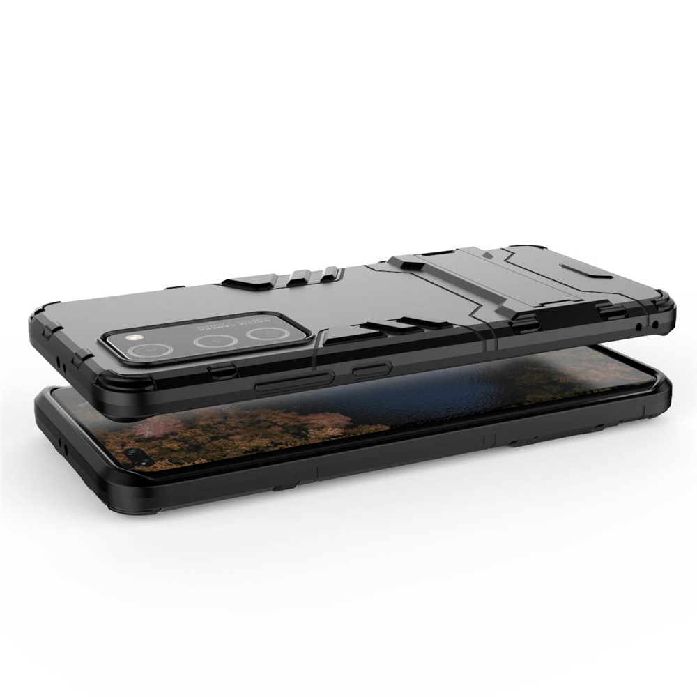 Cubierta de Concha de Teléfono de Plástico 2 en 1 + TPU Para Huawei P40 Pro - Negro