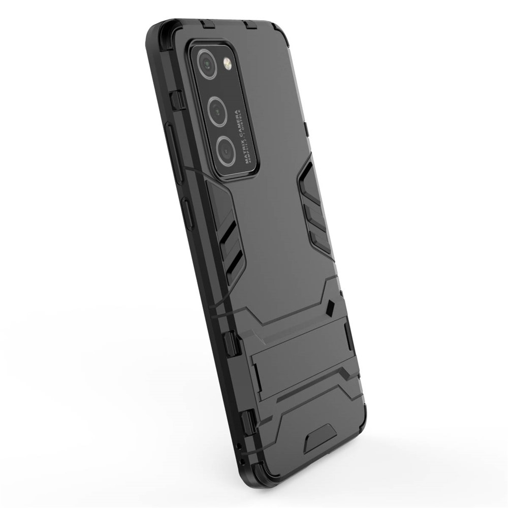 2-in-1 Cubierta De Plástico + TPU Pie De Apoyo Cáscara Del Teléfono Para Pro P40 Huawei - Negro-4