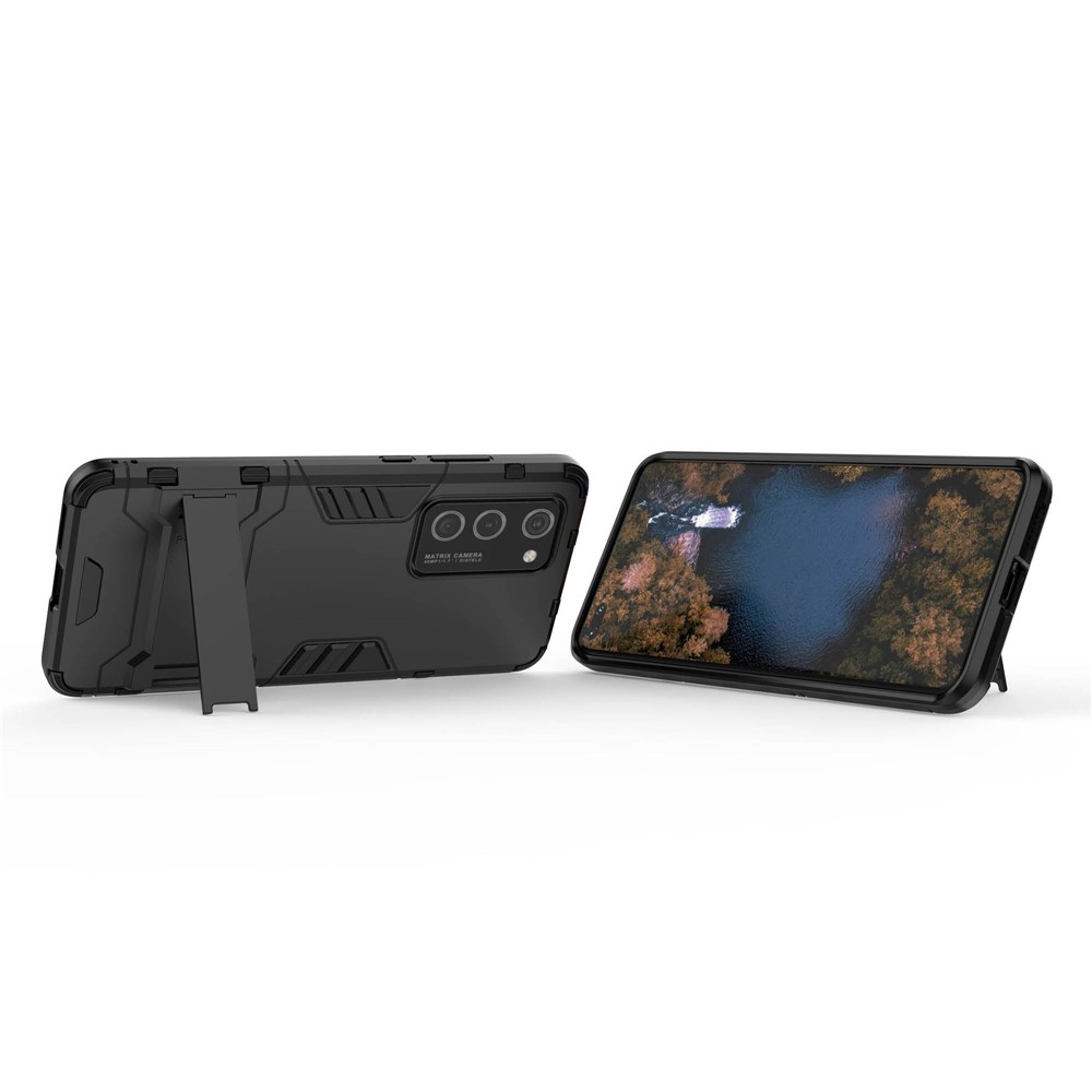 2-in-1 Cubierta De Plástico + TPU Pie De Apoyo Cáscara Del Teléfono Para Pro P40 Huawei - Negro-5