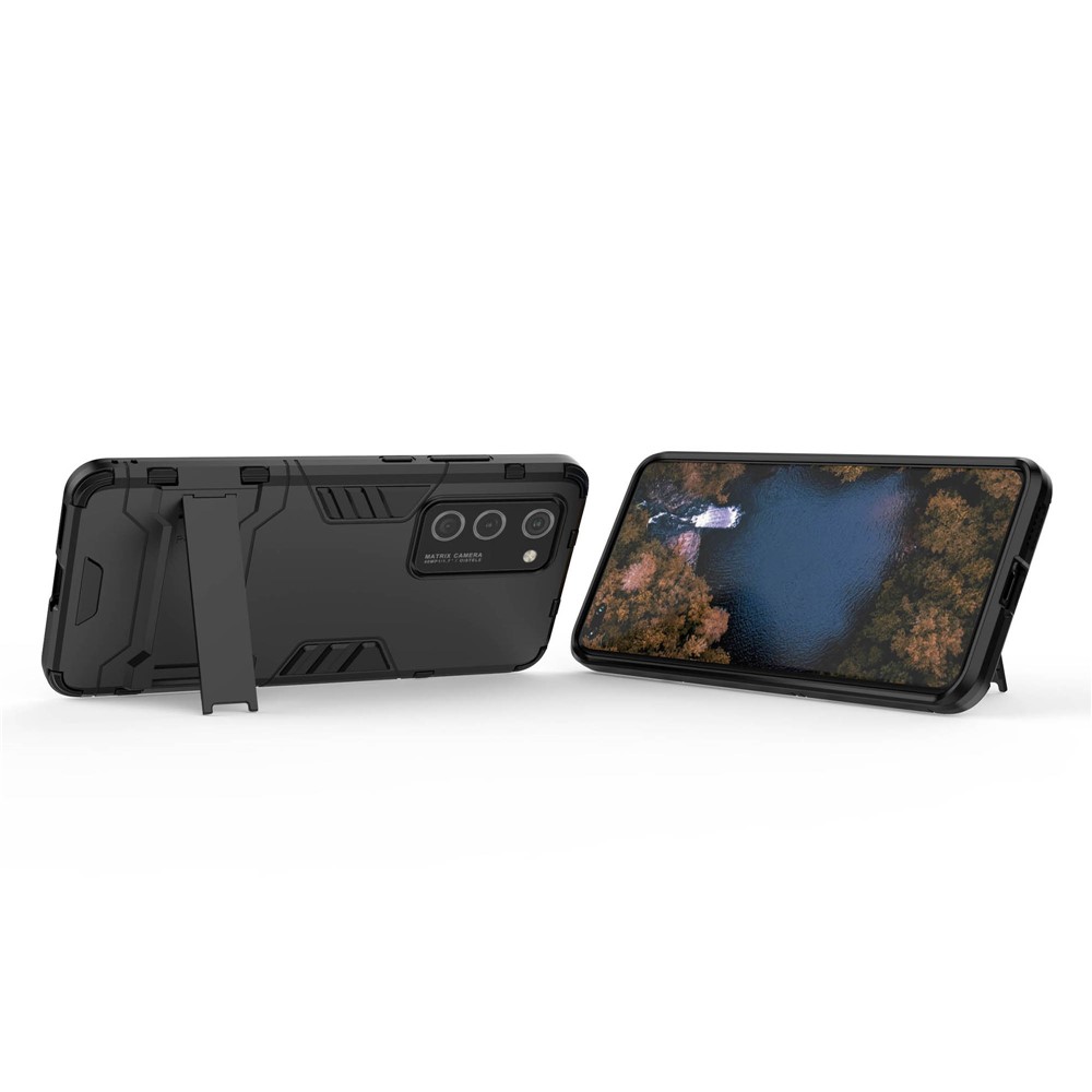 2-em 1 Plástico + Tpu Kickstand Telefone Capa Para Huawei P40 Pro - Preto