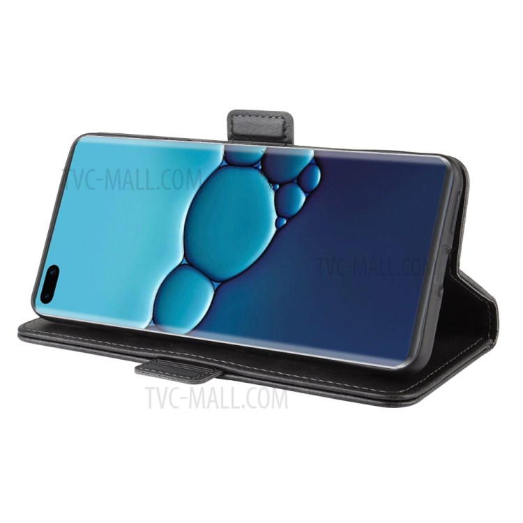 Magnetic PU Leather Wallet Stand Flip Case Accessory for Huawei P40 - Black-6