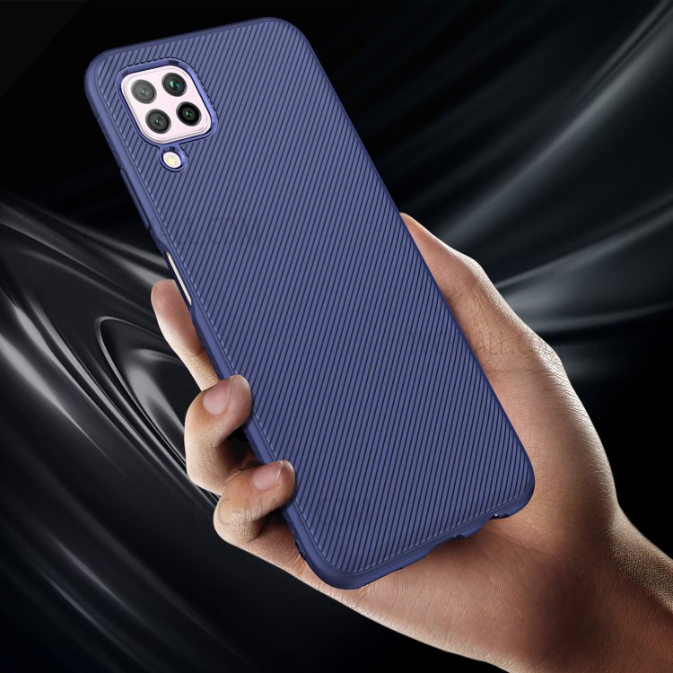 LENUO Twill Texture TPU Case Phone Cover for Huawei P40 lite/nova 7i/nova 6 SE - Blue-4
