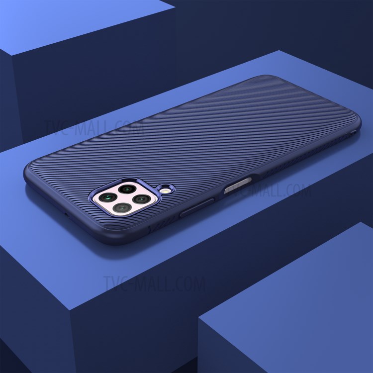 LENUO Twill Texture TPU Case Phone Cover for Huawei P40 lite/nova 7i/nova 6 SE - Blue-6