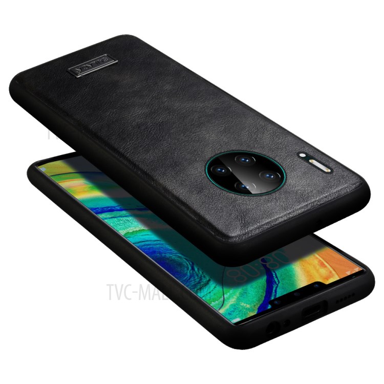 SULADA PU Leather Coated TPU Mobile Phone Case for Huawei Mate 30 - Black-5