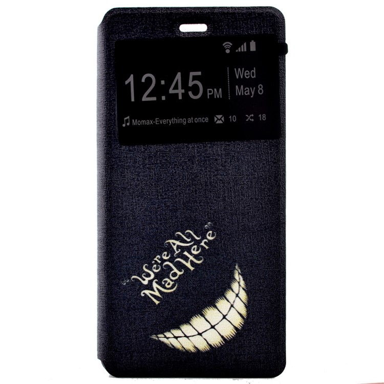 Fragrant Window Leather Stand Cover for Huawei P9 Lite/G9 Lite - Smiling Teeth and Quote-2
