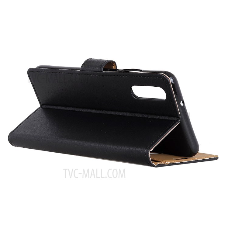 Wallet Stand PU Leather Mobile Phone Shell for Huawei Enjoy 10e - Black-10