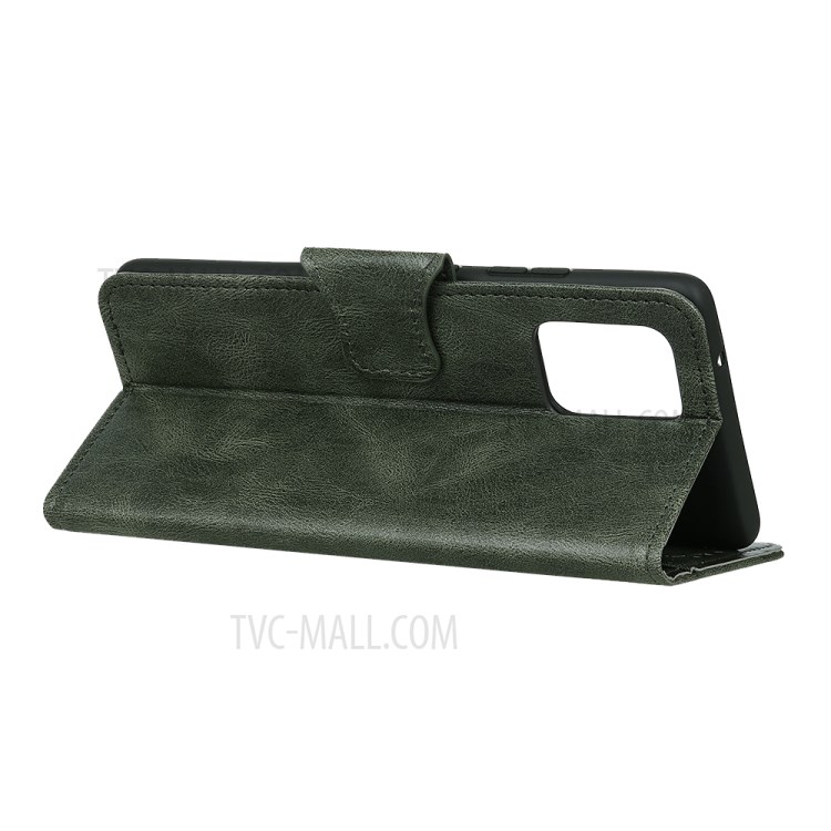 Caso De La Cubierta De Cuero Soporte De La Carpeta Para El Caballo Loco P40 Huawei - Verde-9