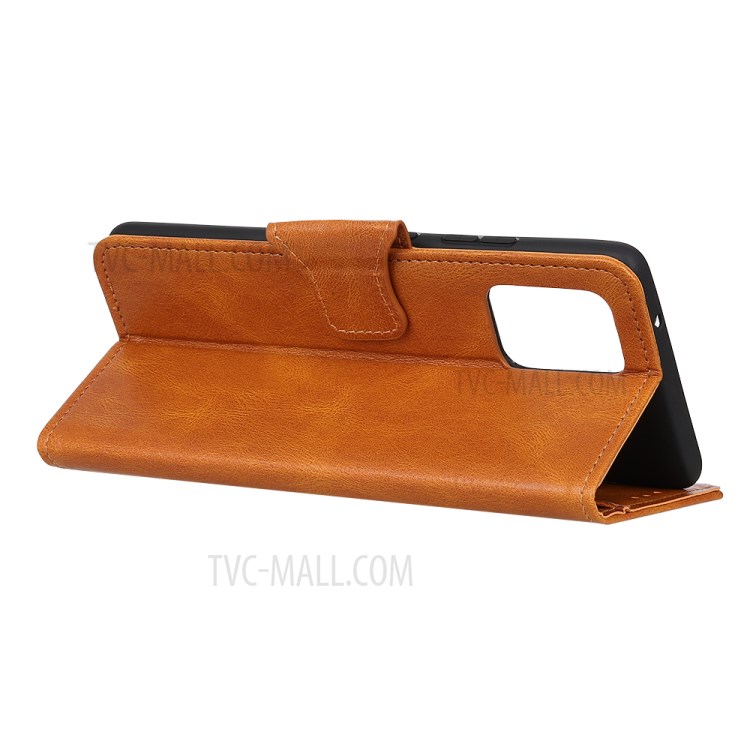 Crazy Horse Stand Wallet Leather Cover Case for Huawei P40 - Brown-9