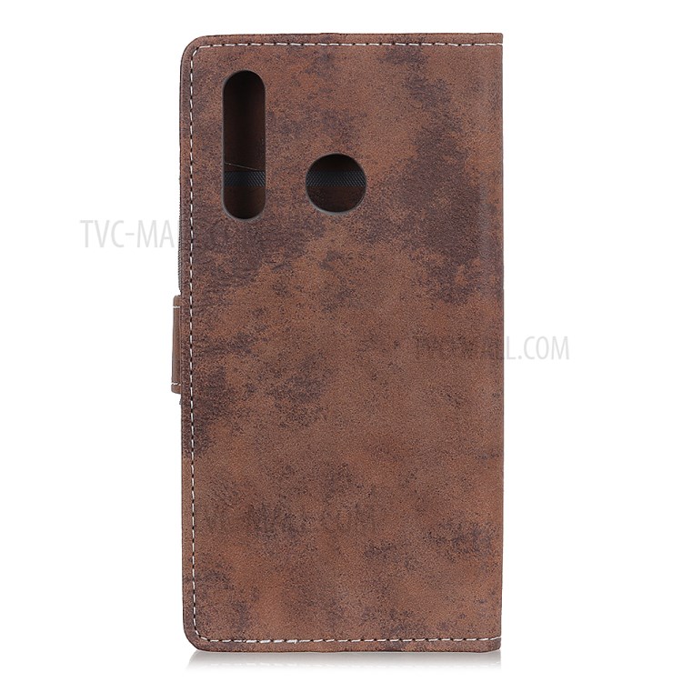 Vintage Style Leather Wallet Stand Phone Case for Huawei Y7p/P40 lite E - Brown-4