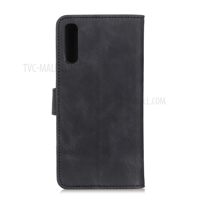 KHAZNEH Vintage Style Wallet Leather Stand Case for Huawei Enjoy 10e - Black-2