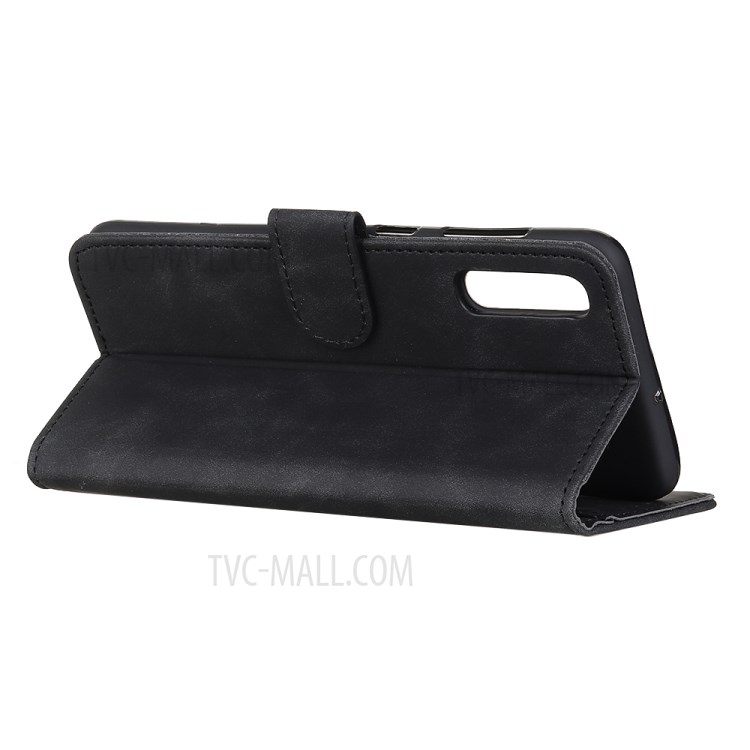 Khazneh Caso Del Basamento Del Cuoio Del Raccoglitore Di Stile Vintage Per Huawei Godere 10e - Nero-3