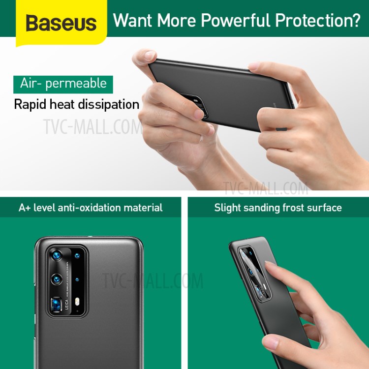 BASEUS Ultra Thin Matte PP Case for Huawei P40 - Black-2