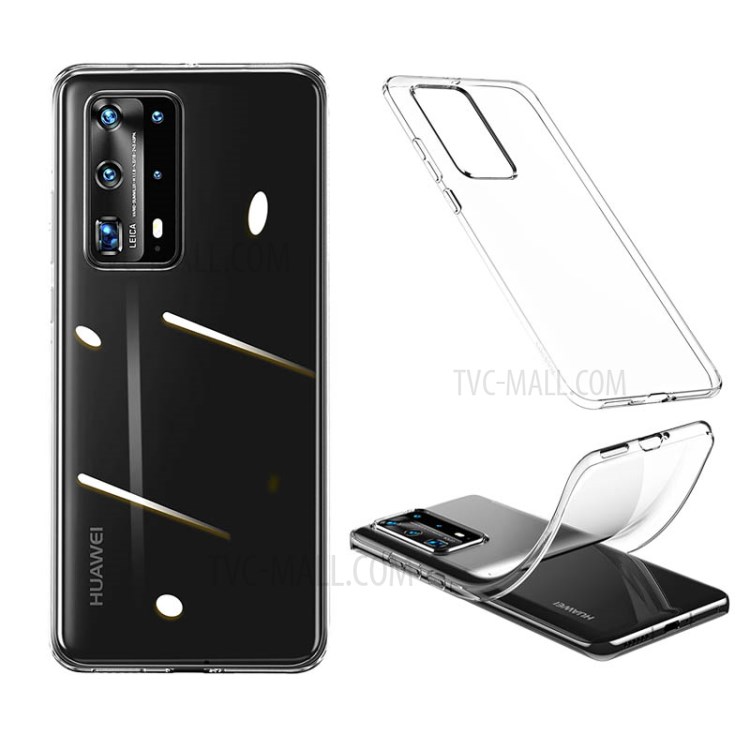 BASEUS Simple Series Clear TPU Soft Phone Cover for Huawei P40 - Transparent-1