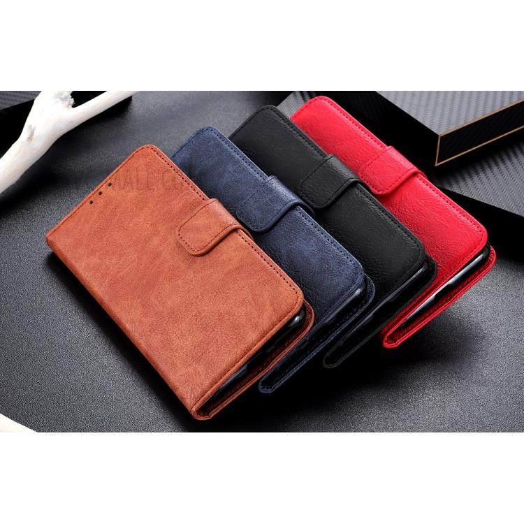 Litchi Texture PU Leather Wallet Phone Cover for Huawei Enjoy 10/Y7 (2020) - Black-12