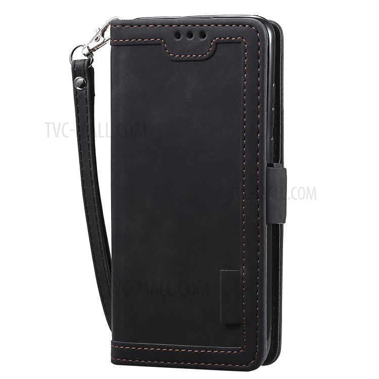 Vintage Splicing Style Wallet Stand Leather Flip Case for Huawei P30 Lite - Black-4
