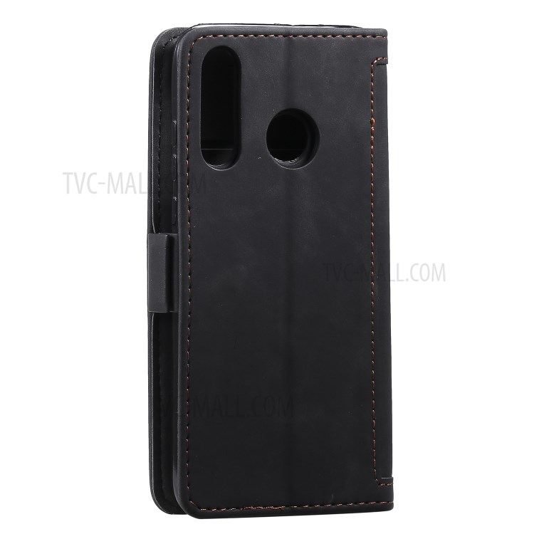 Vintage Splicing Style Wallet Stand Leather Flip Case for Huawei P30 Lite - Black-5