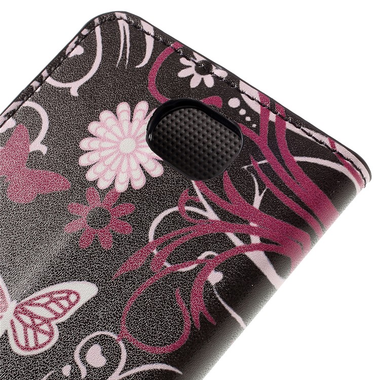 Stylish Patterned Leather Wallet Stand Cover for Huawei Y5II / Y5 II - Floral Butterfly-8