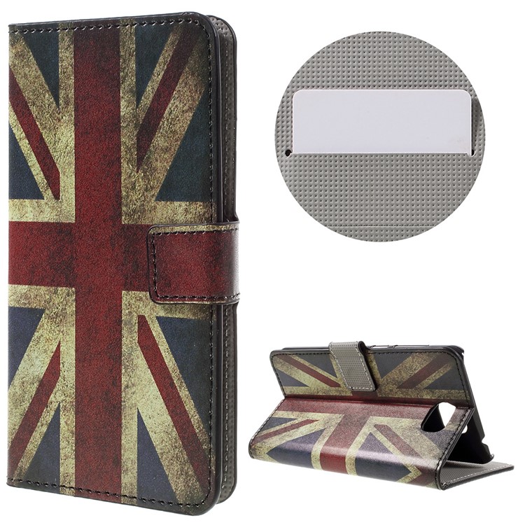 Stylish Patterned Wallet Stand Leather Shell for Huawei Y5II / Y5 II - Vintage UK Flag-1