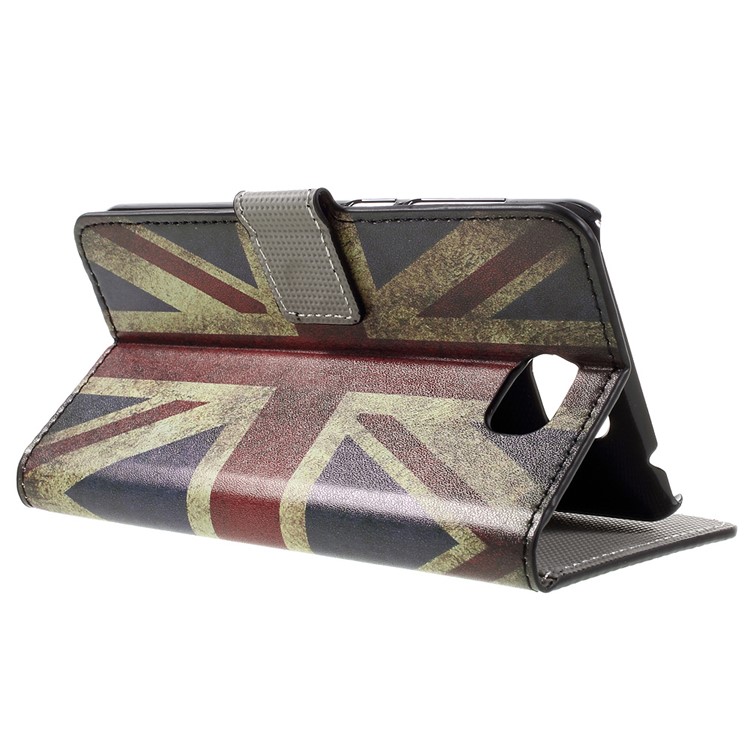 Stylish Patterned Wallet Stand Leather Shell for Huawei Y5II / Y5 II - Vintage UK Flag-4