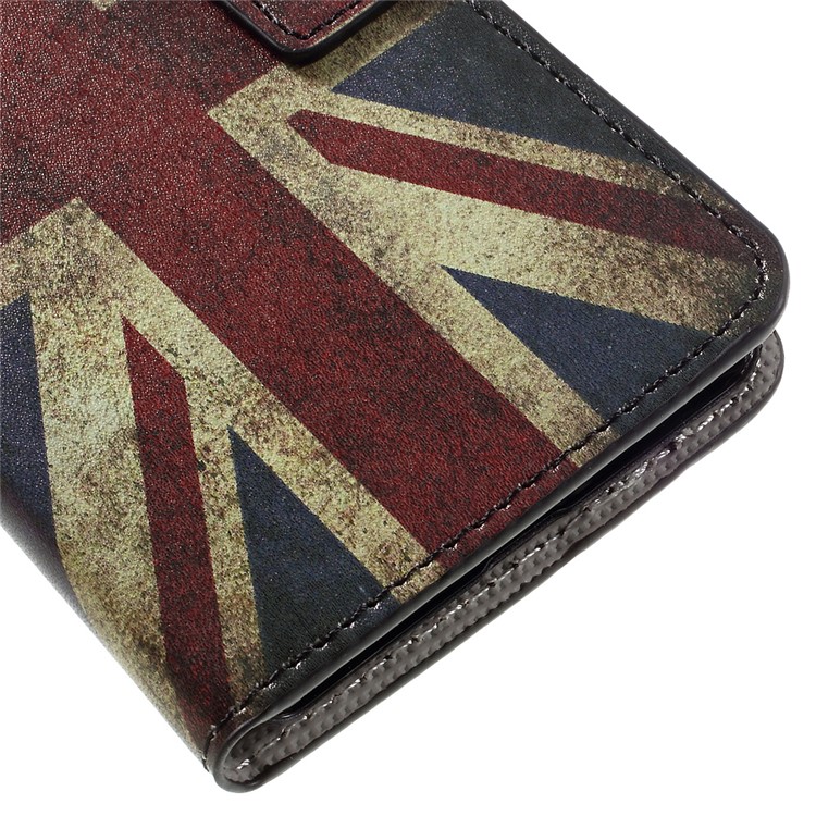 Stylish Patterned Wallet Stand Leather Shell for Huawei Y5II / Y5 II - Vintage UK Flag-7