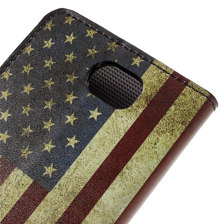 Stylish Illustration Leather Folio Phone Case for Huawei Y5II / Y5 II - Retro US Flag-8