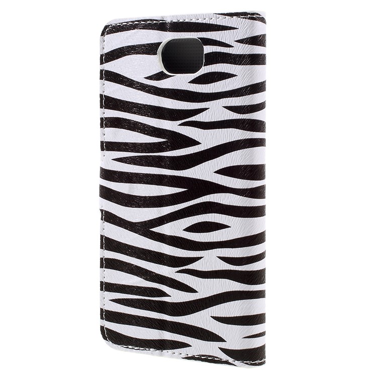 Stylish Illustration Leather Protective Cover for Huawei Y5II / Y5 II - Zebra Stripe-2