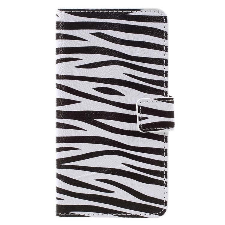 Stylish Illustration Leather Protective Cover for Huawei Y5II / Y5 II - Zebra Stripe-3