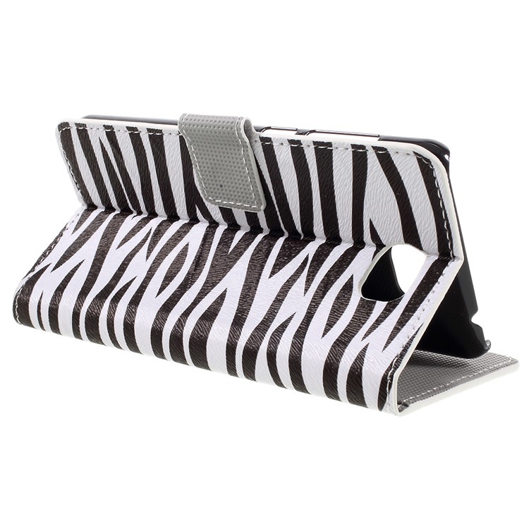 Stylish Illustration Leather Protective Cover for Huawei Y5II / Y5 II - Zebra Stripe-5