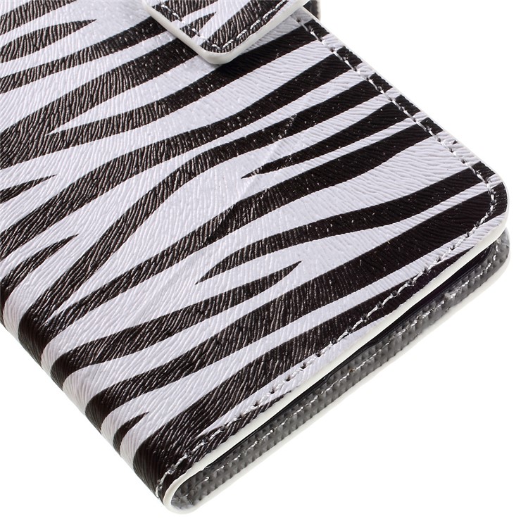 Stylish Illustration Leather Protective Cover for Huawei Y5II / Y5 II - Zebra Stripe-7