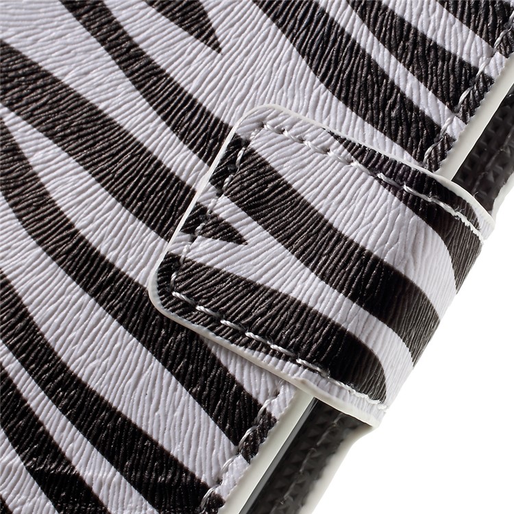 Stylish Illustration Leather Protective Cover for Huawei Y5II / Y5 II - Zebra Stripe-9