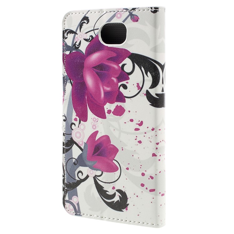 Stylish Folio Leather Wallet Stand Shell for Huawei Y5II / Y5 II - Kapok Flowers-2