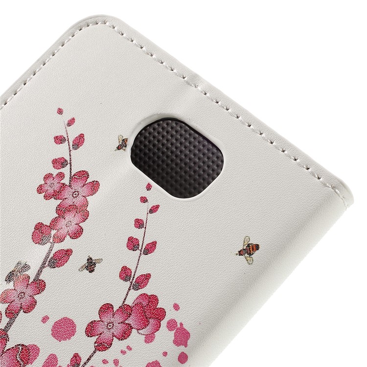 Stylish Patterned Stand Leather Wallet Case for Huawei Y5II / Y5 II - Plum Blossom-8
