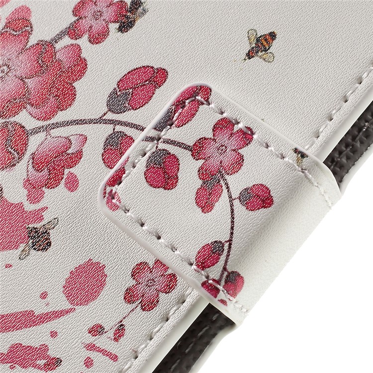 Stylish Patterned Stand Leather Wallet Case for Huawei Y5II / Y5 II - Plum Blossom-9