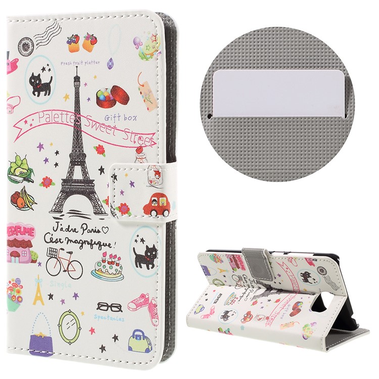 Diary Style Leather Wallet Stand Shell for Huawei Y5II / Y5 II - Palette Sweet Street-1