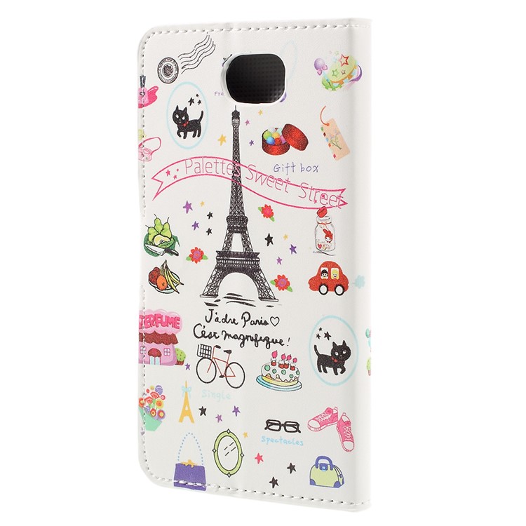 Diary Style Leather Wallet Stand Shell for Huawei Y5II / Y5 II - Palette Sweet Street-2