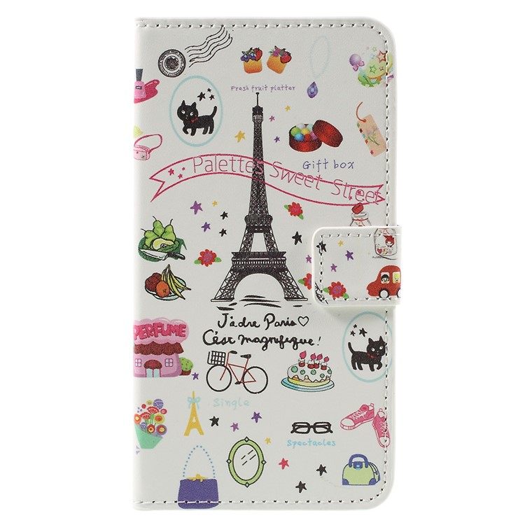 Diary Style Leather Wallet Stand Shell for Huawei Y5II / Y5 II - Palette Sweet Street-3