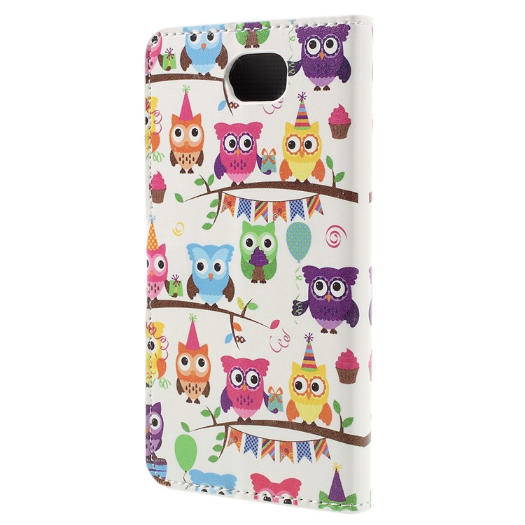 Diary Style Wallet Leather Phone Case for Huawei Y5II / Y5 II - Adorable Owls-2