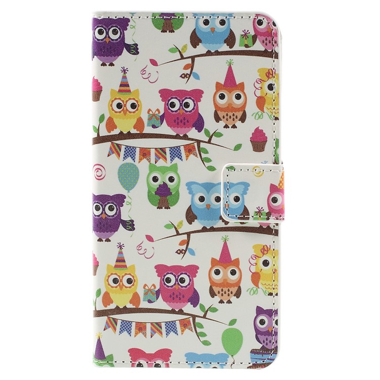 Diary Style Wallet Leather Phone Case for Huawei Y5II / Y5 II - Adorable Owls-3
