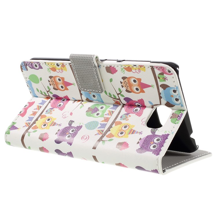 Diary Style Wallet Leather Phone Case for Huawei Y5II / Y5 II - Adorable Owls-4