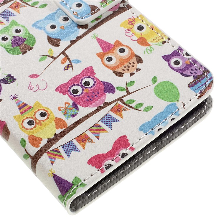 Diary Style Wallet Leather Phone Case for Huawei Y5II / Y5 II - Adorable Owls-7