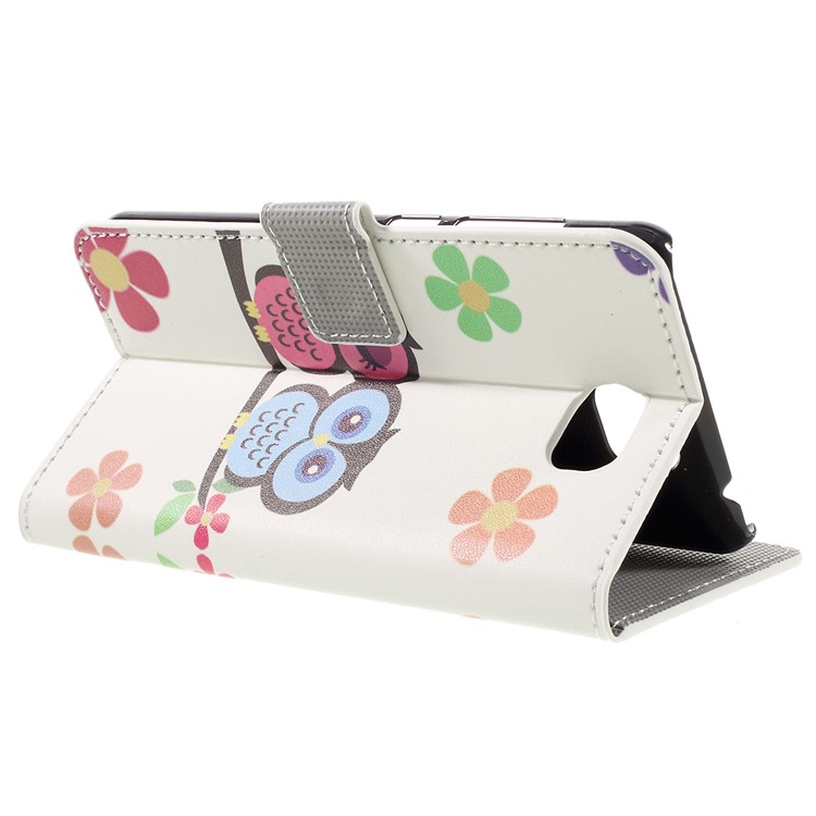 Stylish Patterned Leather Protector Cover for Huawei Y5II / Y5 II - Owl Couple-4