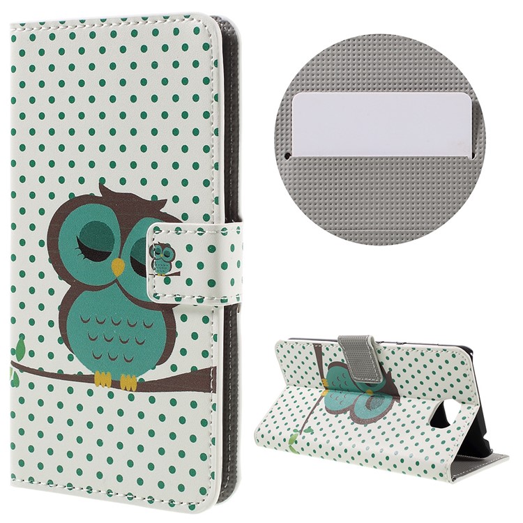 Stylish Illustration Leather Wallet Shell for Huawei Y5II / Y5 II - Dozing Owl-1